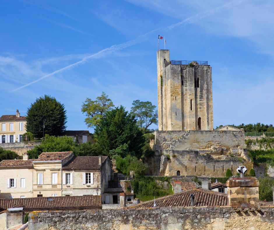 vue de la tour du Roy du village de Saint-Emilion 